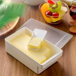 Storage Bottles Butter Box With Cover Cutting Refrigerator Cheese Crisper Slicer Food Container Kitchen Organizer