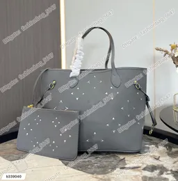 Designer Bag Tote Bags Womens Purse Handväskor Topp lyxig axelväska stor kapacitet Kvinna läder präglade blommor handväska mode aldrig korsbody full väskor koppling