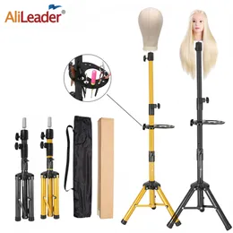 Peruk standı peruk tutucu tripod ayarlanabilir manken kafa tutucusu tuval kafası için metal peruk kafa tutucusu 25/50/55 inç peruk tripod ile tepsi 230715