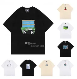 Mens 셔츠 Kith T 셔츠 탑 디자이너 셔츠 지리 표면 9 스타일 스트리트 스트리트 패션 짧은 소매 여성 하이 스트리트 짧은 슬리브