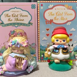 Blind Box Pucky Angel Doll The Girl من نهر Kawaii Fairy Tale Elf Figure Rainbow تمثال تمويه المفاجئ مجموعة هدايا Girl 230714