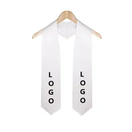 Banner Flags Custom 180*14cm Graduation Stole Satin Graduation Ceremony Shawl Bachelor Uniform Accessory Ribbon 230714