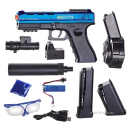 Sand Play Water Fun Electric Splatter Ball Gel Blaster Toy Gun Outdoor Activities Games Airsoft Pistol With 10000 Beads For Boy Kids Gift 230714