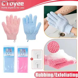 1-4Pcs Exfoliating Gloves Nylon Body Scrubber Rich Foaming Mitt Shower Scrub Gloves Wash Skin Massage SPA Bathroom Accessory Set L230704