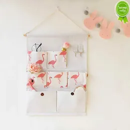 New Flamingo Hanging Storage Bags Home Storage Organizer Wardrobe Socks Bra Underwear Hanger Magazine Storage Bag Toys Organizer