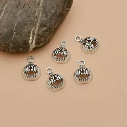 100st Halloween Pumpkin Charm Pendant, för att skapa smyckenillbehör (Antique Silver) A-065