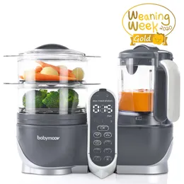 Juicers Meal Station | 6 In 1 Food Processor with Steam Cooker Multi Speed Blender Baby Purees Warmer Defroster Sterilizer Grey 230714