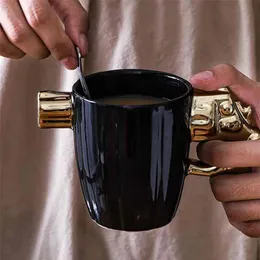 Moda creativa Tazze di personalità Modello Pistol Cup Mine antiuomo Modeling Cup Tazza da caffè Tazza da latte San Valentino Regali divertenti 210302h