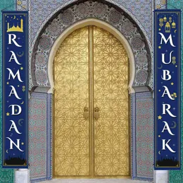 Eid Mubarak Door Ganner Banner wiszący girland flaga muzułmańska islamska Eid Ramadan Kareem Reasive Home Decor2874