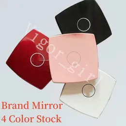 Ярко -розово -розовое белое черное красное компактное зеркала модные акриловые косметические портативные зеркальные зеркало Складное бархатное зеркало в пылевой сумке с подарочной коробкой для девушки с макияжем инструменты высокое качество в запасе
