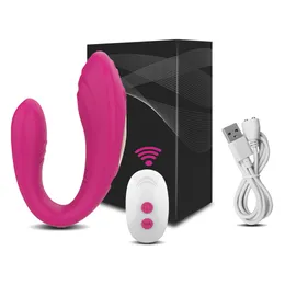 Vibratorer bärbar dildo vibrator kvinnlig dubbel motorisk trådlös fjärrkontroll Klitoris Stimulator Par Sexleksaker för kvinnor Vuxen vibrerande L230714