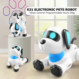 RC Robot LE NENG K21 Electronic Robot Dog Stunt Dog Remote Control Robot Dog Toy Voice Control Programmable Touch-sense Music Dancing Toy 230714