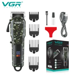 Hair Trimmer VGR Professional Regulowane włosy Elektryczne włosy Clipper Men Digital Display Hair Clipper V-665 230715