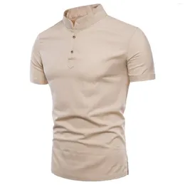 Men's T Shirts Lady Tunic Long Mens European And American Stand Collar Solid Color Men Plain Tall Big