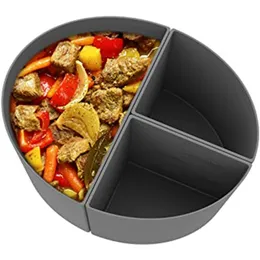 Podwójne kotły Wolne szybowce Divider 6 QT Crockpots wielokrotnego użytku szczelność silikonowa zmywarka do naczyń Safe Grey 230714