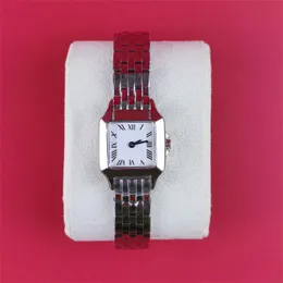 Square Diamond Watch Mens 디자이너 시계 AAA 품질 스테인레스 스틸 스트랩 쿼츠 여성 Reloj 섬세한 인기 고급 시계 Panthere Plated Gold Silver DH013 C23