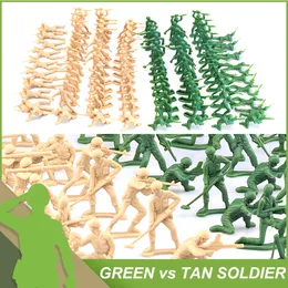 Militära figurer Viikondo Army Men Toy Soldier Militär Playset Epic WWII US German Battle Cowboy Indian Action Figure Model WarGame Gift for Boy 230714