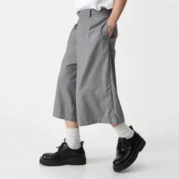 Men's Pants Shorts Casual Loose Korean Solid Color Harem Male Calf-length Trousers 2023 Stylish Spring Tide Wr8139