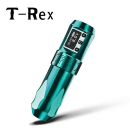 Tattoo Machine T-Rex Wireless Tattoo Machine Rotaty Battery Pen con alimentatore portatile 2400mAh Display digitale LCD per Body Art Makeup 230714