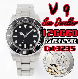 V9 M126600 Sea Sweller Luxury Men's Watch 3235 الحركة الميكانيكية 904L من الفولاذ المقاوم للصدأ 44 ملم ، أعمال الغوص في مجال الترفيه في العمل