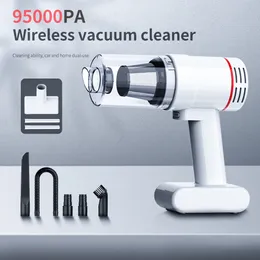 Aspiradores de carro sem fio 95000Pa sem fio Handheld motor sem escova Poderoso aspirador de pó sem fio para casa de uso duplo eletrodoméstico 230714