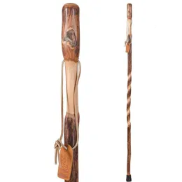 Trekking Poles Walking Pole Natural Wood Handing Stick Outdoor Sports Camping Gear 230715