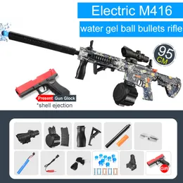 Piaska gra Water Fun Sniper Rifle M416 Toy Gun Manual 249 Graffiti Gel Blaster Pistol Pistol Pistolet Airsoft Pistola dla chłopców dorosłych Prezent 230714