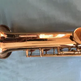 Professionell 992 Sopran Straight Pipe Saxophone BB Målad guldmassan Japansk hantverkstillverkning Jazzinstrument med tillbehör