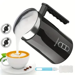 Montalatte, montalatte elettrico 4 in 1 per caffè, montalatte e piroscafo Spacekey da 10,1 once, scaldalatte riscalda fino a 167 gradi Fahrenheit, montalatte automatico caldo freddo