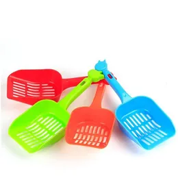 Cat Grooming Plity Pet Pet Peecal Cleaning Spade Mti Color MTI مع مقبض المجرمة المجرمة الممتدة للحيوانات الأليفة الأليفة المستلزمات 1TT CB DROND DROND DH1D0