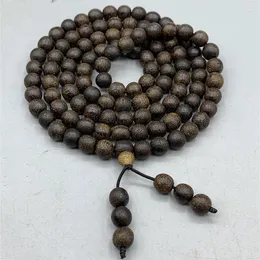 Strand Men Agarwood Aloes Hand String 8mm Buddha الخرزات المعالجة البخور الحلي القلادة الخشبية Wenplay قلادة صينية