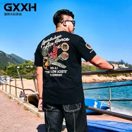 Camisetas masculinas novas 2021 verão GXXH grande camiseta masculina masculina de manga curta gorda plus size camiseta com estampa de desenho animado casual folgada tamanho 2XL-7XL L230715