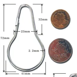 Other Bath Toilet Supplies Shower Curtain Glide Rings Hook Clip Small Polished Gourd Buckle Satin Nickel Ball Bathroom Accessories Dhfep