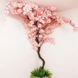 Artificial Cherry tree Vine Fake Cherry Blossom Flower Branch Sakura Tree Stem for Event Wedding Tree Deco Artificial Decorative208g