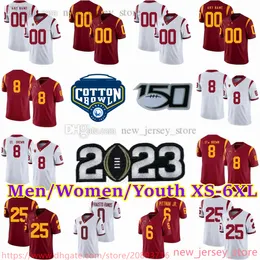 2023-24 Custom S-6XL NCAA USC Trojans كرة القدم جيرسي سميث سايستروستر بولامالو ويليامز سانت براون جونز II Seau Matthews Palmer Frausto-Ramos Bush Pittman Jr. Taufoou