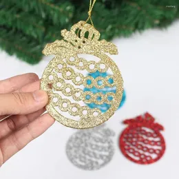 Kerstversiering 1PC Boom Levert Holle Ronde Snoep Geschenkdoos Xmas Ornament Glitter Poeder Feestdagen Hangers