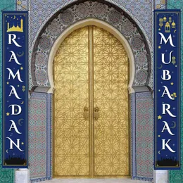 Eid Mubarak Door Porch Banner Hanging Garland Flag Muslim Islamic Eid Ramadan Kareem Festive Home Decor272m