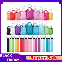 Keychains Lanyards 54 Pieces Empty Travel Bottles with Keychain Holder Set Include Travel Bottle Container Wristlet Keychain Holder 230715