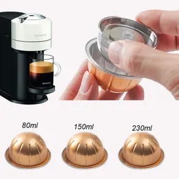 Kaffeefilter Nur zur Verwendung mit Nespresso Vertuo Next Vertuoline wiederverwendbarer Edelstahlkapsel, nachfüllbarer Filter Original Pod 230729