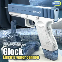 Piasek Play Water Fun Electric Water Guns For Kids W wieku 8-12 Automatyczne pistolety do wyładowań dla chłopców woda do mycia broni dla dzieci dorosłych 230714