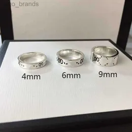 Designer Ringringe Herren- und Frauenschädel Ringkopf Platin plattiert Silber Titanstahl Buchstabe G Klassische Mode Luxusschmuck verblasst nicht hypoallergenisch