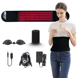 Massaggiatore per il viso 125LED 660 850NM Cintura per terapia della luce rossa a infrarossi Cintura per sollievo dal mal di schiena Avvolgere Dispositivo per bruciare i grassi Macchina dimagrante Cuscino termico per la vita Tutto il corpo 230714