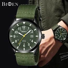 Biden Men Quartz Watch 12/24 Hours Skala na rękę Wristwatch Sport Wodoodporne zegarki Kalendarz data