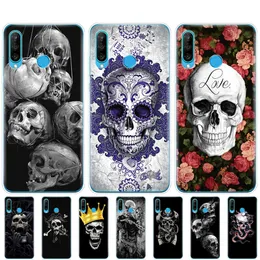 Custodia Cover per telefono in silicone per HONOR 20 Lite View 30 V Pro Huawei Honor 20S 9A 9C 9S 9X Premium 7s 8a Skull Ghost
