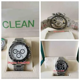 Clean Box 904L 12 5mm 남성 시계 CAL 4130 운동 크로노 그래프 작업 40mm 코스 미토 그래프 팬더 116500 116520 방수 자동 기계 249i