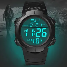 Мужские спортивные Samrt Led Watches Men Digital Clock Многофункциональные резиновые мужчины фитнес армия военные электронные часы Reloj hombre