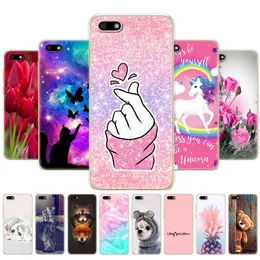 För Honor 7A Prime Case 5,45 tum Silicon Soft TPU Back Phone Cover Huawei Dua L22 ryska version Coque -stötfångare