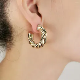 Hoop Earrings Mini Copper For Women Chunky Earring Circle Accessoires Female Fashion Jewelry Gold Color Silver 2023 UKEN