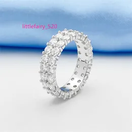 حلقات الفرقة المجوهرات الرفيعة روديوم طلاء 925 الجنيه الفضي الفضي VVS Moissanite Ring Men