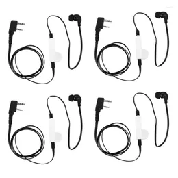 Pin Noodle Style Earbud Kulaklık K Baofeneng UV5R BF-888S için Kulak Kulaklığı Radyo Siyah Tel